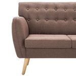 vidaXL Canapé à 3 places revêtement en tissu 172x70x82 cm marron