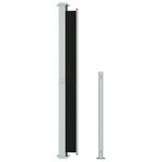 vidaXL Auvent latéral rétractable de patio 200x500 cm Noir
