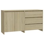 vidaXL Buffets 2 Pièces Chêne sonoma Bois d'ingénierie