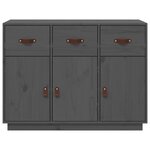 vidaXL Buffet Gris 100x40x75 cm Bois massif de pin