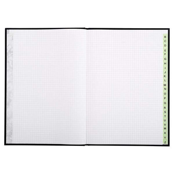 Registre 297x210 Répertoire Quadrillé 300 Pages - Noir Toilé - Le Dauphin