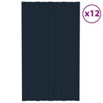 vidaXL Panneaux de toiture 12 Pièces Acier galvanisé Anthracite 80x45 cm