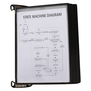 Protège-documents mural pro magnétique 10 pochettes pour format a4 tarifold