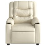 vidaXL Fauteuil de massage inclinable électrique crème similicuir