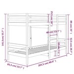 vidaXL Lit superposé sans matelas 80x200 cm bois de pin massif