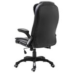 Chaise fauteuil siège de bureau informatique étude similicuir noir 02_0024044