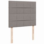 vidaXL Sommier à lattes de lit avec matelas Taupe 120x200 cm Tissu