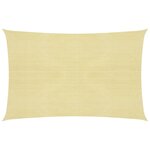 vidaXL Voile d'ombrage 160 g/m² Beige 3x4 5 m PEHD