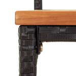 vidaXL Tabourets de bar lot de 4 noir résine tressée et bois d'acacia