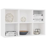 vidaXL Bibliothèque/Buffet blanc 66x30x98 cm bois d'ingénierie