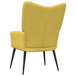 vidaXL Chaise de relaxation avec tabouret Jaune moutarde Tissu
