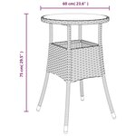 vidaXL Ensemble à manger de jardin et coussins 5 Pièces gris rotin verre