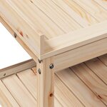 vidaXL Table de rempotage avec étagères 108x45x86 5 cm bois massif pin