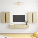 vidaXL Ensemble de meuble TV 6 Pièces Chêne sonoma Bois d'ingénierie