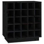 vidaXL Armoire à vin Noir 55 5x34x61 cm Bois de pin massif