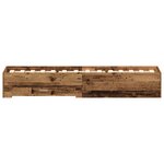 Lit vidaXL en vieux bois 100x200 cm en bois d'ingénierie