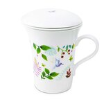 Tisanière fleurie - porcelaine - 250 ml