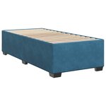 vidaXL Sommier à lattes de lit avec matelas bleu 90x190 cm velours
