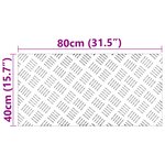 vidaXL Plaques en Alu avec Motif en Damier - 4 pièces Antidérapantes 80x40 cm