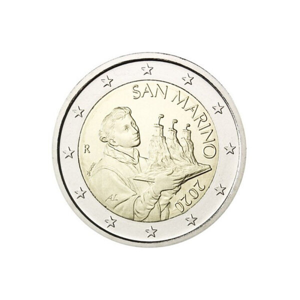 Monnaie 2 euros face commune saint marin 2020