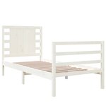 vidaXL Cadre de lit sans matelas blanc 75x190 cm bois de pin massif