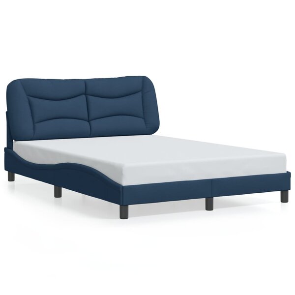 vidaXL Cadre de lit sans matelas bleu 120x200 cm tissu
