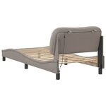 vidaXL Cadre de lit avec LED sans matelas taupe 80x200 cm tissu
