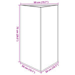 vidaXL Jardinière triangulaire 50x43x75 cm acier inoxydable