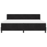 Lit Box Spring vidaXL avec Matelas Noir 200x200 cm Velours