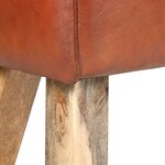 vidaXL Banc saut de cheval 58 cm marron cuir véritable et manguier