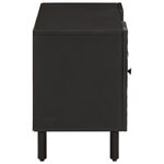 vidaXL Meuble TV noir 105x33x46 cm bois massif de manguier