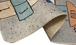 Tapis enfant Marelle 80 x 150 cm - Argenté
