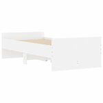 vidaXL Cadre de lit avec tiroirs sans matelas blanc 90x190 cm