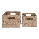 2 Paniers rectangulaires en jonc de mer