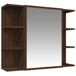 vidaXL Ensemble d'armoires de salle de bain 3 Pièces chêne marron