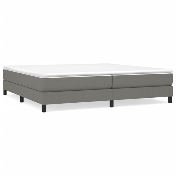 vidaXL Cadre de lit sans matelas gris foncé 200x200 cm tissu