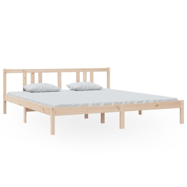 vidaXL Cadre de lit bois massif 180x200 cm super king