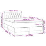 vidaXL Sommier à lattes de lit et matelas LED rose 120x190 cm velours