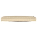 vidaXL Coussin Pallet pour banc Beige 120x40x8 cm Tissu Oxford