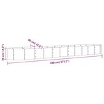 vidaXL Lit surélevé de jardin Acier enduit de poudre Argenté