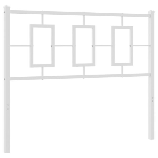 vidaXL Tête de lit métal blanc 100 cm
