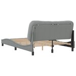 vidaXL Cadre de lit avec LED sans matelas gris clair 120x200 cm tissu