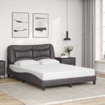 vidaXL Cadre de lit sans matelas gris 120x200 cm similicuir