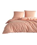 Parure de lit orange unie 140 x 200 cm