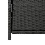 vidaXL Armoire de rangement de jardin noir 55x59x80 cm résine tressée