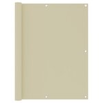 vidaXL Écran de balcon Crème 120x600 cm Tissu Oxford
