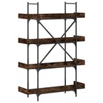 vidaXL Bibliothèque à 4 niveaux chêne fumé 100x33x145 5 cm
