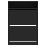 vidaXL Armoire à chaussures 2 tiroirs rabattables noir 80x34x116 cm