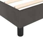vidaXL Sommier à lattes de lit et matelas Gris foncé 90x200 cm Velours