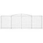 vidaXL Paniers à gabions arqués 10 Pièces 400x50x120/140 cm Fer galvanisé